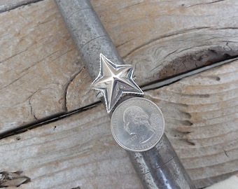 Large star ring handmade in sterling silver 925