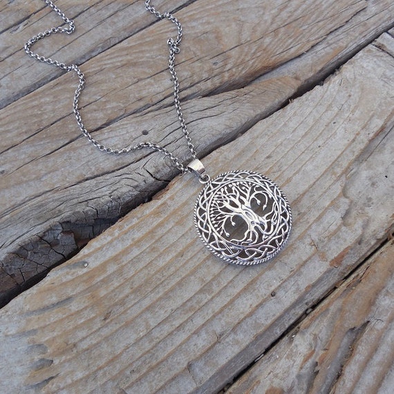 Celtic Tree of Life Necklace Handmade in Sterling Silver 925 - Etsy