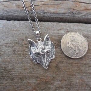 Wolf necklace handmade in sterling silver 925 image 2
