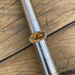 Beautiful Madeira citrine ring handmade sterling silver 925 with a gorgeous stone