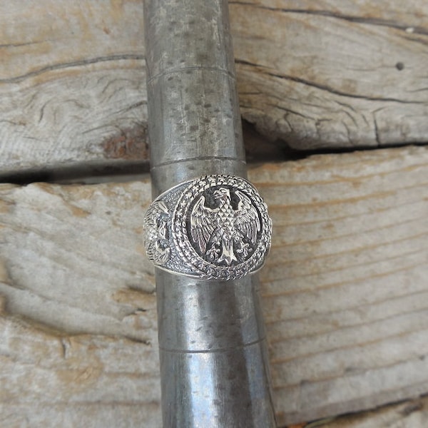 Liberty eagle ring handmade in sterling silver 925