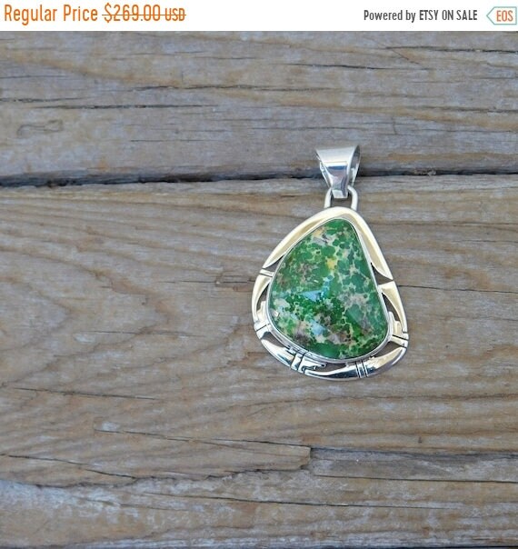 ON SALE Beautiful Sonoran Gold Turquoise Pendant Handmade and - Etsy