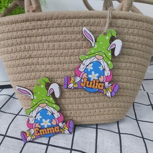 Personalisierte Hase Ostern Korb Tag benutzerdefinierte Ostern Tischkarte Name Ostern Korb Name Charme Kind Ostern Korb Kind Geschenk