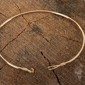 6.92 Gram 14K Solid Gold Hinged Bangle Bracelet – Real Yellow, White or Rose Gold Cuff Style