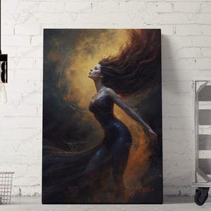 Cosmic Energy Goddess – Dark Fantasy Digital Art Download