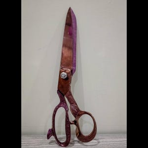 Rose Gold (Copper) 11 Inch Hand Embroidered Professional Bespoke Scissors