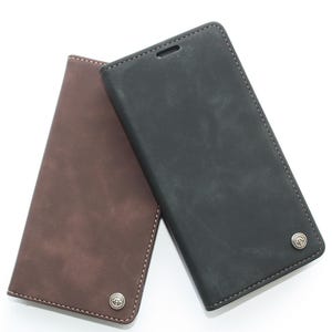 Funda de cuero con tapa para Samsung A16, A15, A14, A13, A12, A20, A30, A34 y S10 con soporte magnético.