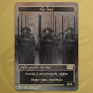 Elfique - Jeton d'armée orc | Illustrations complètes personnalisées de procuration Magic the Gathering Card Film adhésif/aluminium - Illustrations complètes de procurations personnalisées - Excellent cadeau !