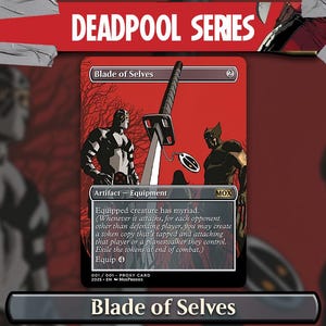 Deadpool x Lame du moi | Carte de procuration personnalisée Full Art Magic the Gathering - carte de jeu personnalisée pour commandant