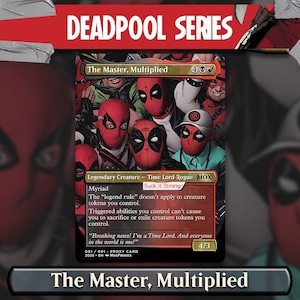 Deadpool x The Master, multiplié | Carte de procuration personnalisée Full Art Magic the Gathering - carte de jeu personnalisée pour commandant