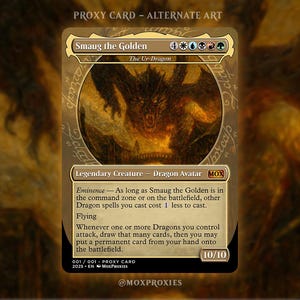 Smaug the Golden (LOTR) - L'Ur-Dragon | Cartes magiques personnalisées pleines d'oeuvres d'art - Carte personnalisée pour commandant
