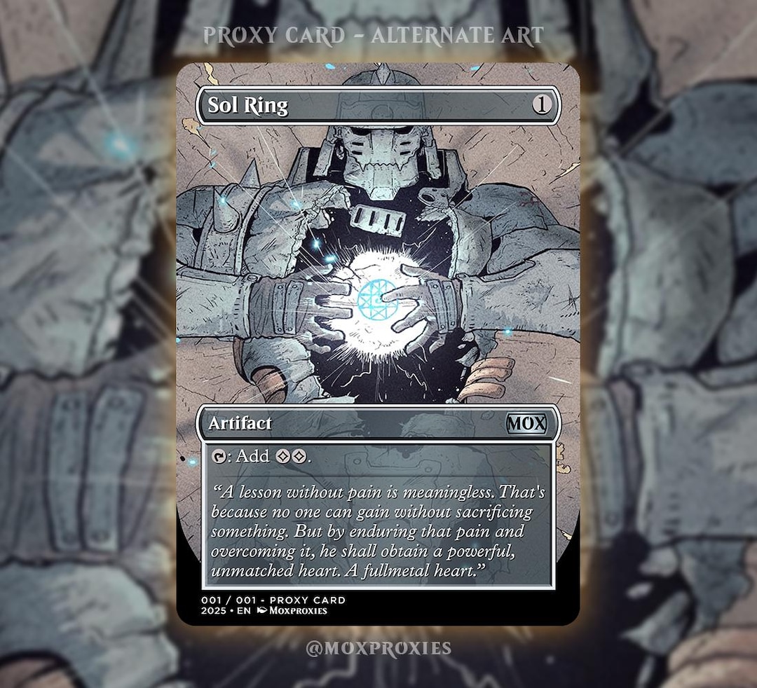 Sol Ring X Fullmetal Alchemist Proxy | Personalized Proxy Full Art ...