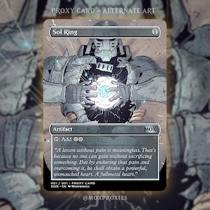 Sol Ring X Fullmetal Alchemist Proxy | Personalized Proxy Full Art Magic the Gathering Card Non-foil/Foil - Custom Game Card for Commander