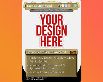 Custom Magic The Gathering Card | Non-foil/Foil Personalized Proxy | Ideal Gift for Magic Players