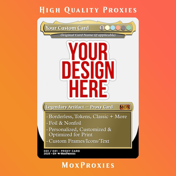 Custom Magic The Gathering Card | Non-foil/Foil Personalized Proxy | Ideal Gift for Magic Players