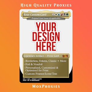 Carta personalizada de Magic The Gathering / Proxy personalizada con foil o sin foil / Regalo ideal para jugadores de Magic