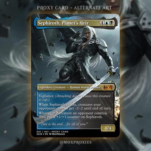 Sephiroth, héritière de la planète | Art alternatif Final Fantasy | Cartes magiques personnalisées pleines d'oeuvres d'art