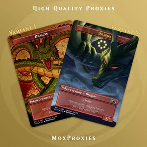 Jeton Dragon | Cartes magiques personnalisées pleines d'oeuvres d'art