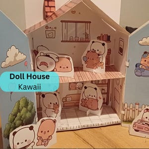Paper Dollhouse to Cut – Kawaii Theme – Creative and Fun DIY for Kids | Printable DIY Game