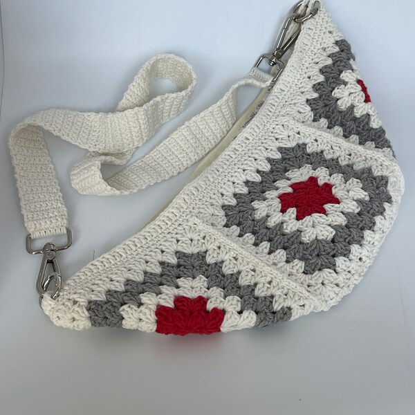 Crochet granny square crossbody/ fanny/ boho bag