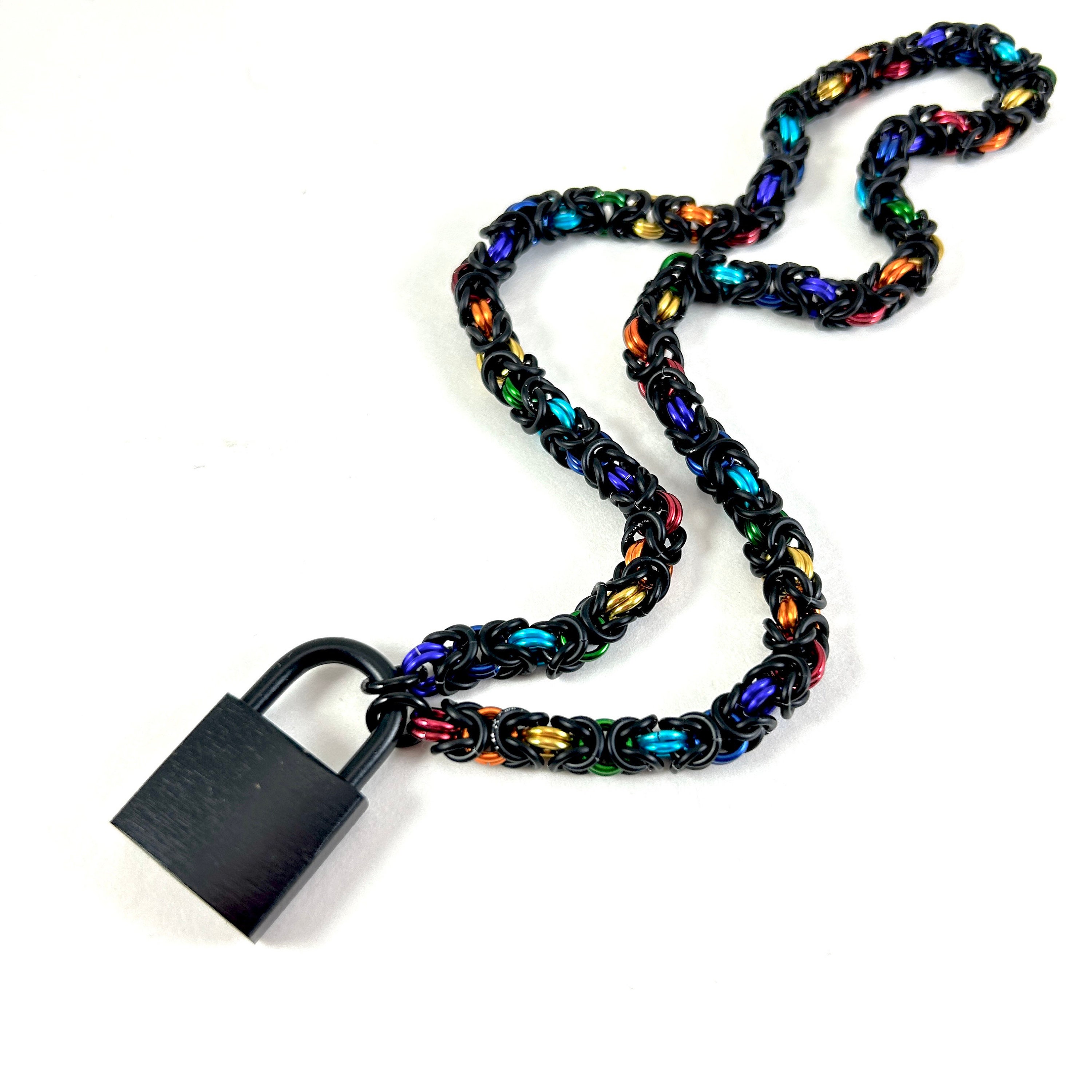 Rainbow chainmail bracelet – Paint It Pretty
