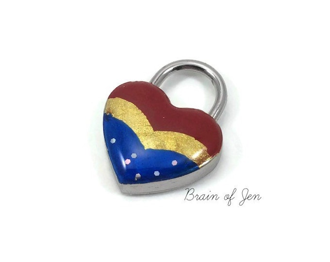 Wonder Woman Inspired Heart Lock