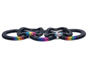 LGBTQ Pride Flag Stretch Bracelet Choose Gay Trans Bi or Pan