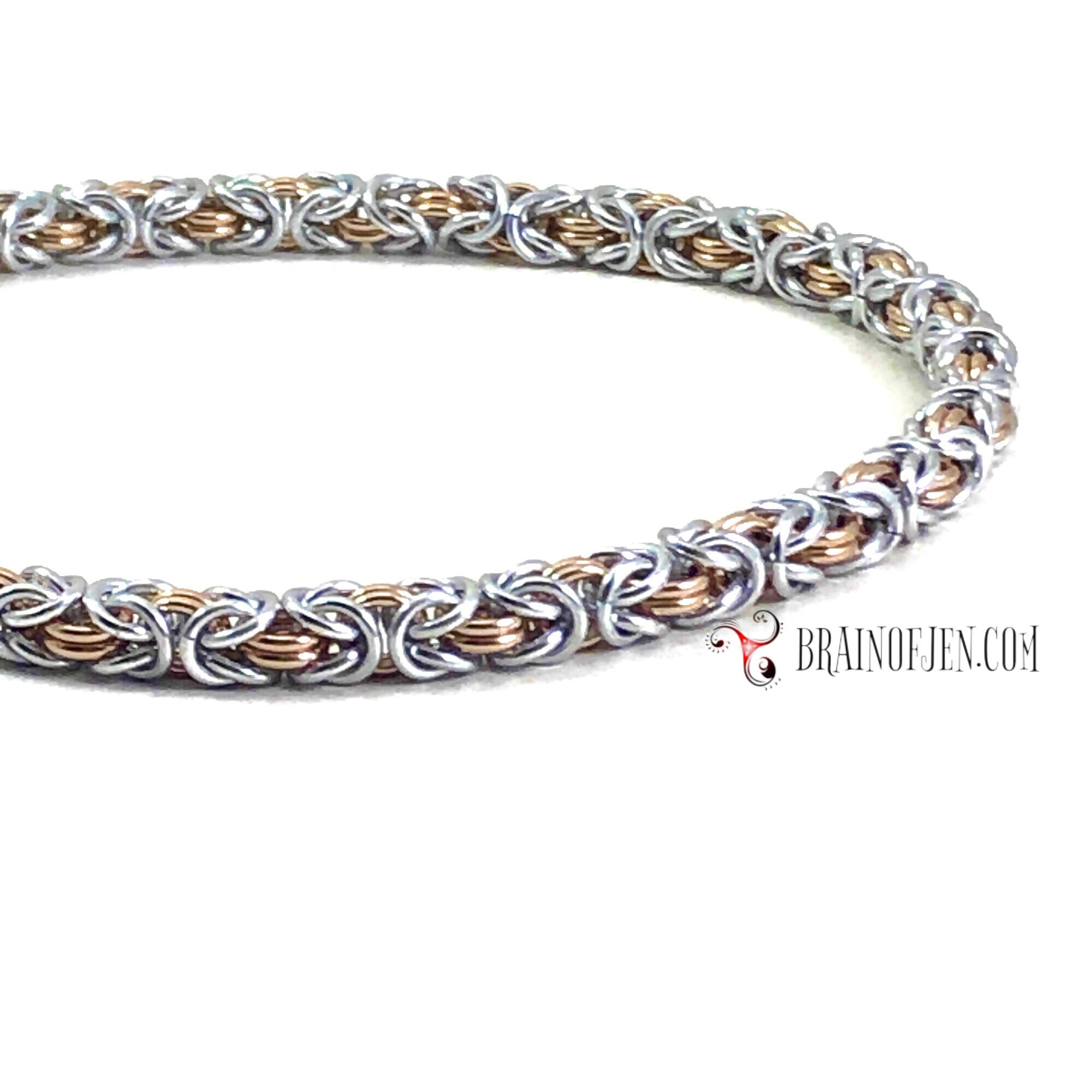 BDSM Slave Collar Rose Gold and Silver 