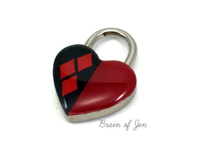 Harley Quinn Heart Shaped Padlock