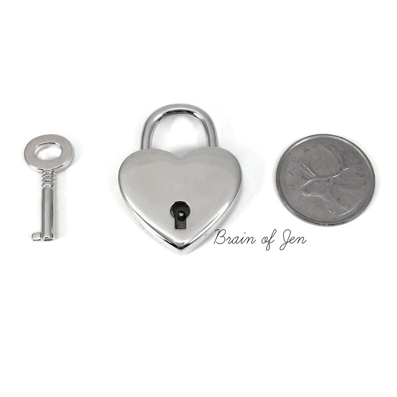 STERLING SILVER Working Heart Shaped Padlock With Keys Etsy Canada