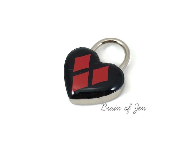 Harley Quinn Small Heart Shaped Padlock