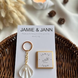 Personalized Wedding Chocolate Favors: Gold & Silver, Custom Card