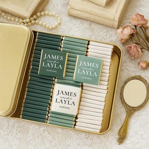 50 Pcs Wedding Chocolate, Wedding Chocolate Favors, Customized Chocolate, Wedding Favors, Engagement Chocolate, Favors For Guests, Wedding