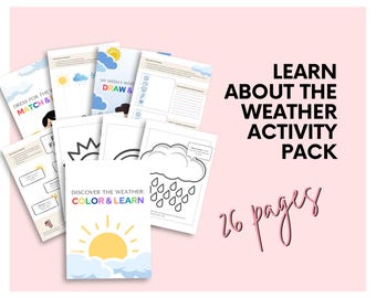 Weather Activity Pack for Kids: Printable Worksheets (PDF)