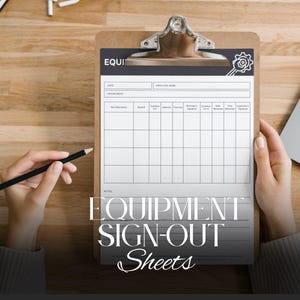 Equipment Sign-Out Sheet: Printable PDF & Editable Canva Template