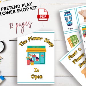Pretend Play Flower Shop Kit: Printable Role Play Set (PDF)