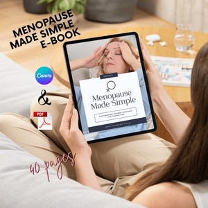 Menopause Made Simple | Printable PDF and Canva Template | Women&#39;s Health Guide and Wellness Support