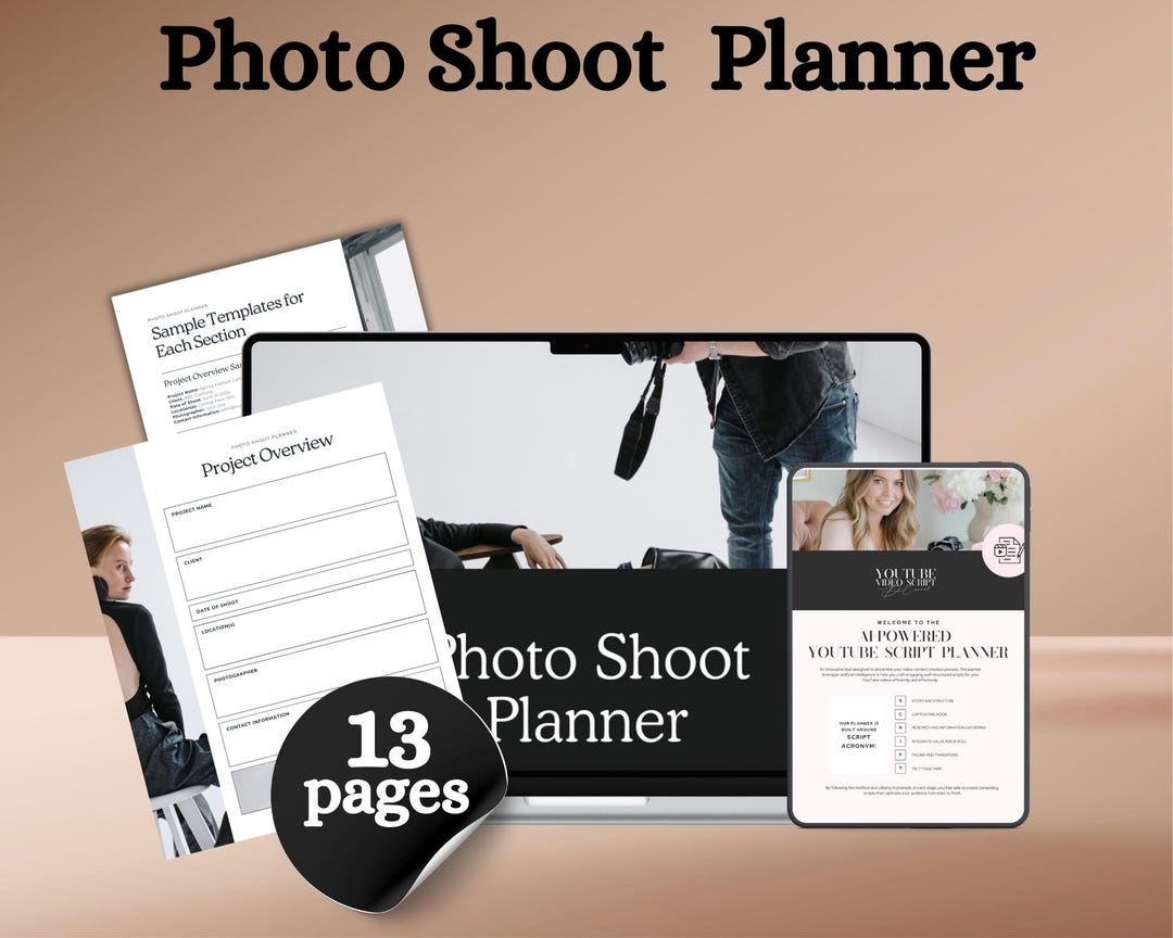 Photo Shoot Planner | Editable Template to Organize Locations, Poses ...