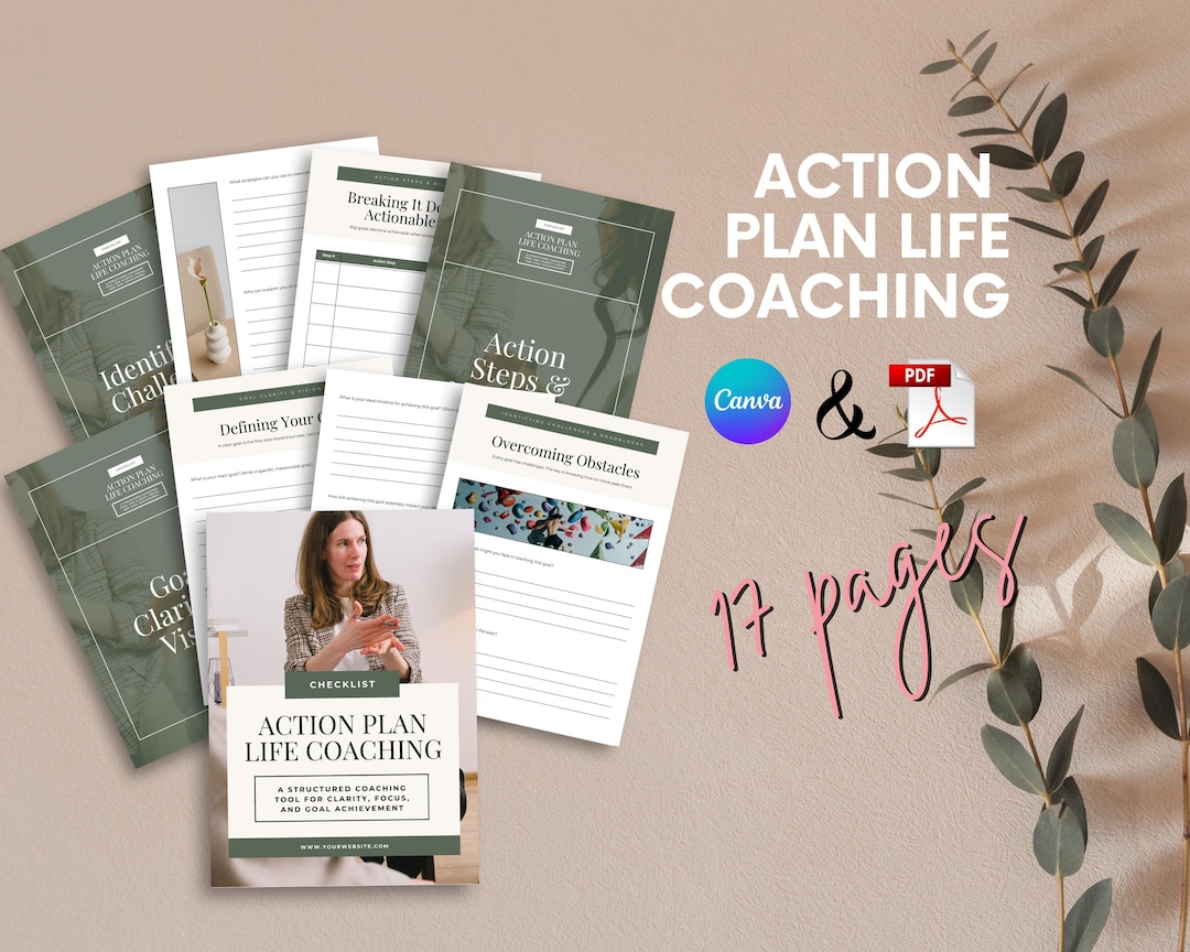Life Coaching Action Plan Template | Goal Setting Worksheet | Printable ...