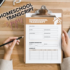 Afdrukbare thuisschooltranscriptiesjabloon (pdf-download)
