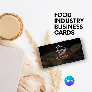 Restaurant Visitenkarte Vorlage | Canva Bearbeitbar | Koch Kontaktkarte | Gastronomie | QR-Code | Kulinarisches Branding Design