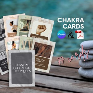 Cartes de thérapie somatique (77 cartes) | Modèle Canva + PDF imprimable | Ancrage, pleine conscience, soutien du système nerveux
