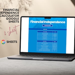 Financial Independence Calculator | FIRE Google Sheets Template | Retirement Planner & Savings Tracker