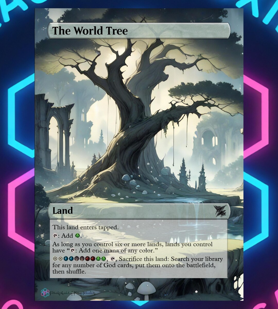 Mtg Tree Custom the World Tree MTG Card - Etsy