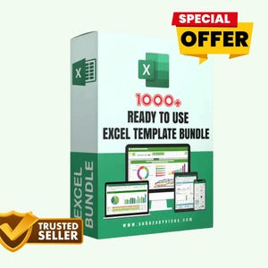 1000+ Excel Spreadsheet Templates | Budget, Finance, Project Management & Business Tools | Instant Download