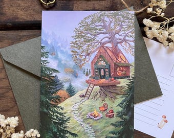 Lot de 5 cartes postales « Forêts&Jardins »