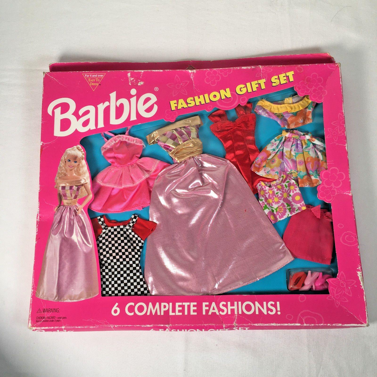 Vtg 1995 Barbie Fashion Gift Set 6 Complete Fashions Mattel #68073