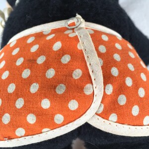 VTG Walt Disney Charaktere Minnie Maus 14"Plüsch Orange Polka Dot Kleid und Schleife Bild 7