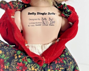 Vtg 1995 Goebel Dolly Dingle Porcelain Doll Ice Skater Limited