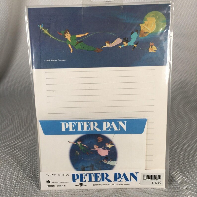 Walt Disney Tokyo Queen Peter Pan Stationary Set - Paper & Envelopes New Japan image 2